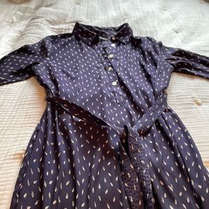 Ann Taylor navy shirt dress Medium Petite